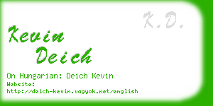 kevin deich business card